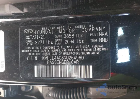 2022 Hyundai Elantra Se z USA, uszkodzony, nr VIN KMHLL4AG8NU264960